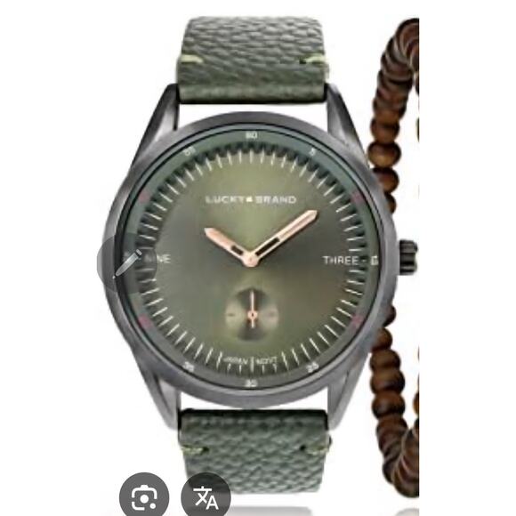 Lucky Brand Watch Mens Sport Quartz with Leather Strap Minimalist Wrist Style - Picture 1 of 8